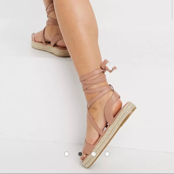 Truffle Collection espadrille tie leg sandals - Picture 3 of 4